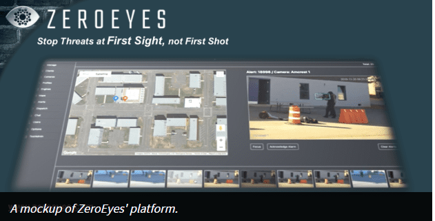 A mockup of ZeroEyes’ platform.